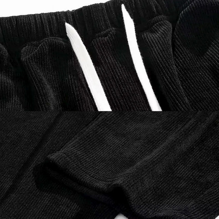 Textured Wide-Leg Sweatpants