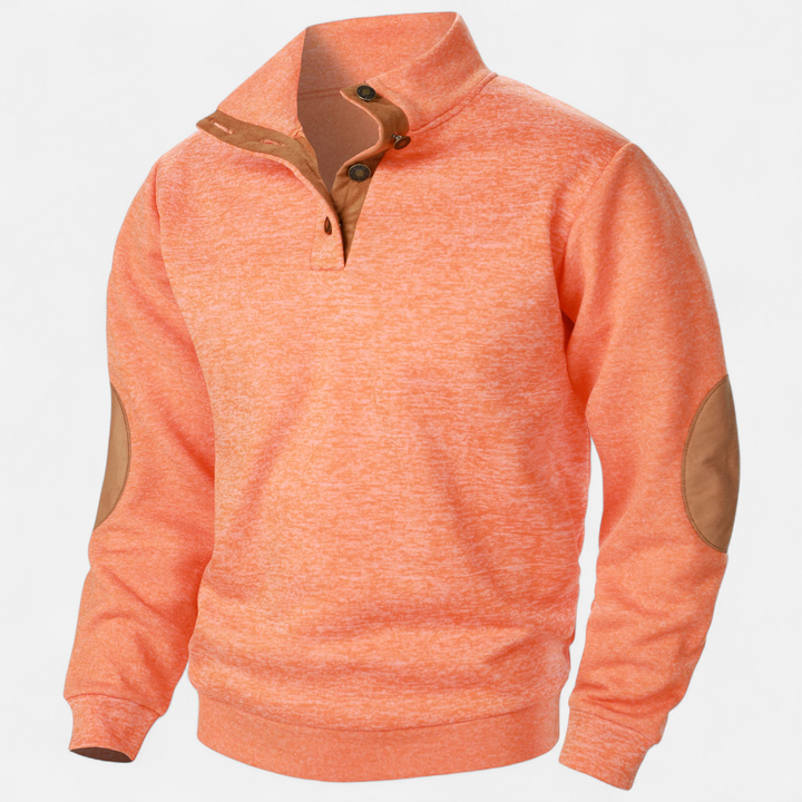 Men’s Stand Collar Button Knit Jumper
