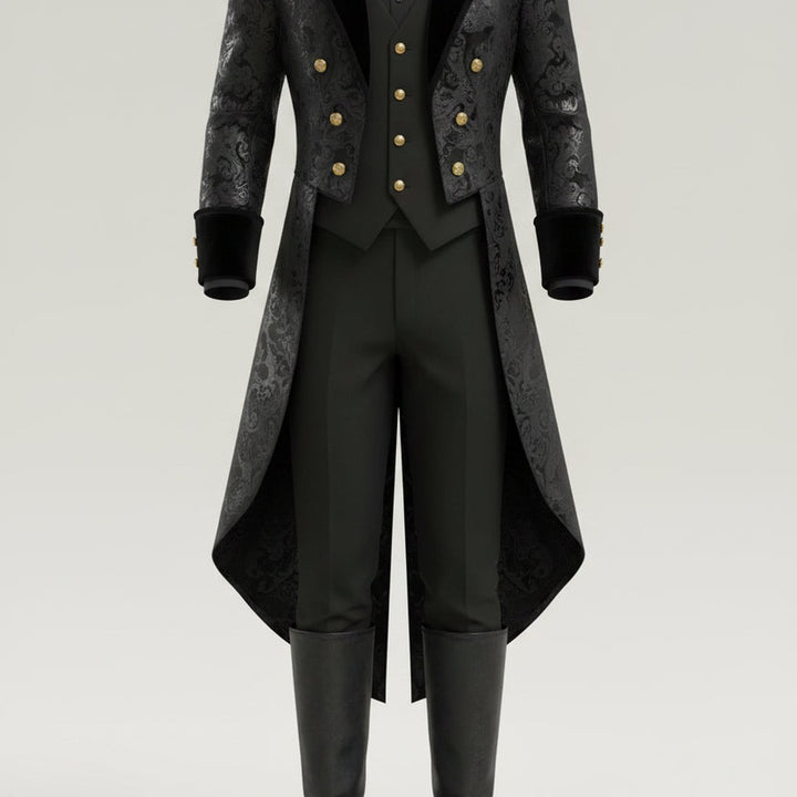 Men's Victorian Black Costume Coat Halloween Costume Accessory