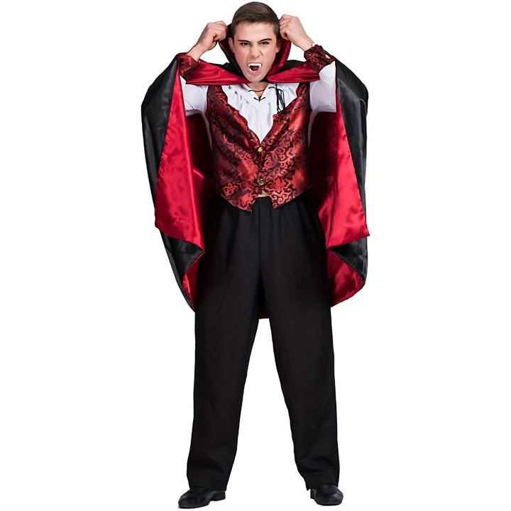 Noctisvale - Gothic Vampire Costume Vest and Cape Set