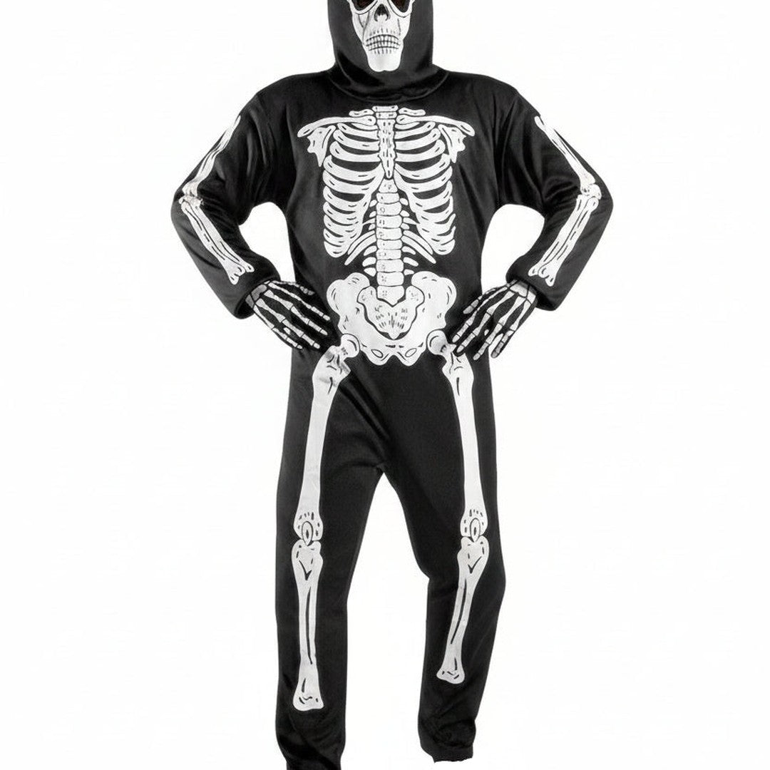 Children's Skeleton Costume with Skull Mask for Halloween