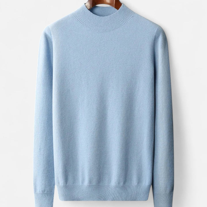 Valmonti | Men’s Pure Wool Half-Turtleneck Sweater