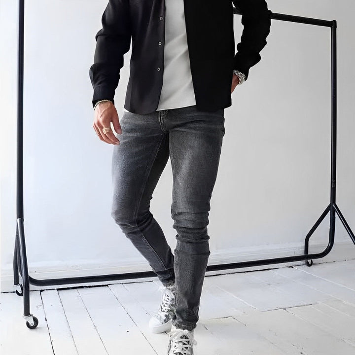 Relaxed Fit Cotton Shirt - Black