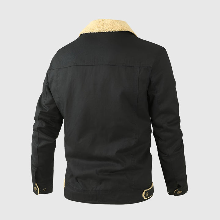 Sherpa Collar Snap-Front Jacket