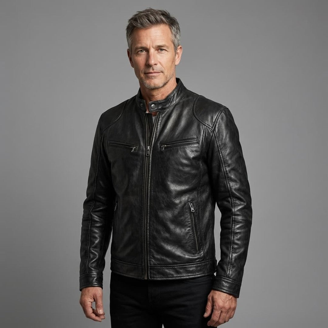 Renzo Leather Moto Jacket