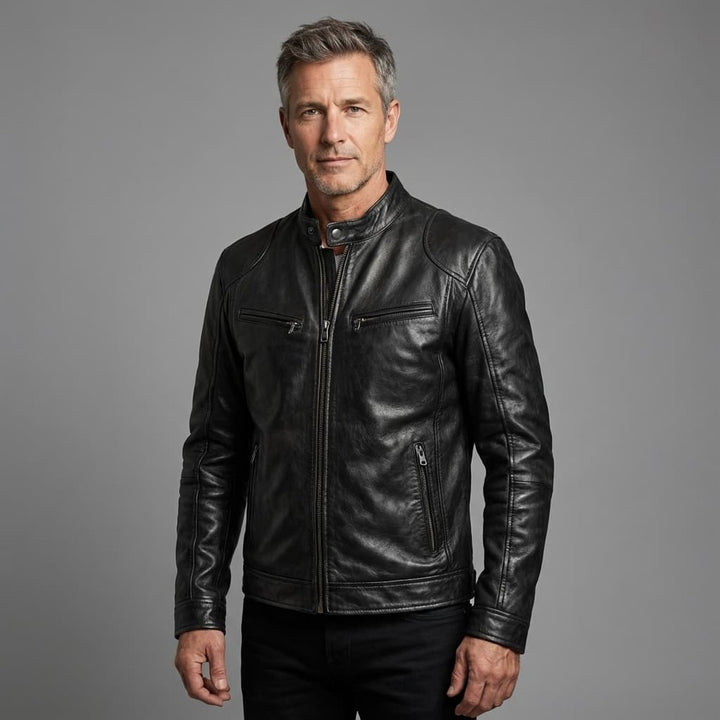 Renzo Leather Moto Jacket