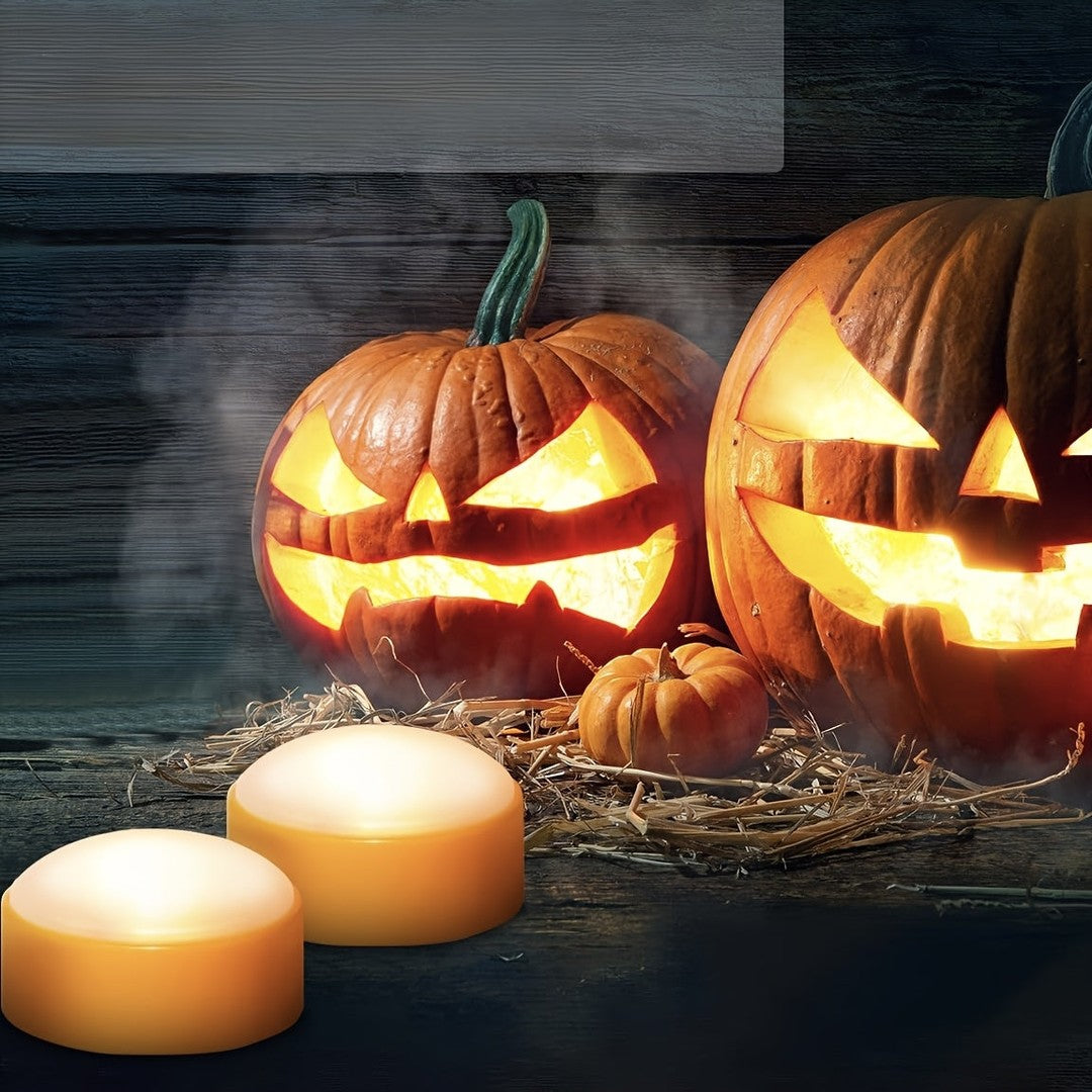 Flickerpatch - LED Pumpkin Tea Light Set