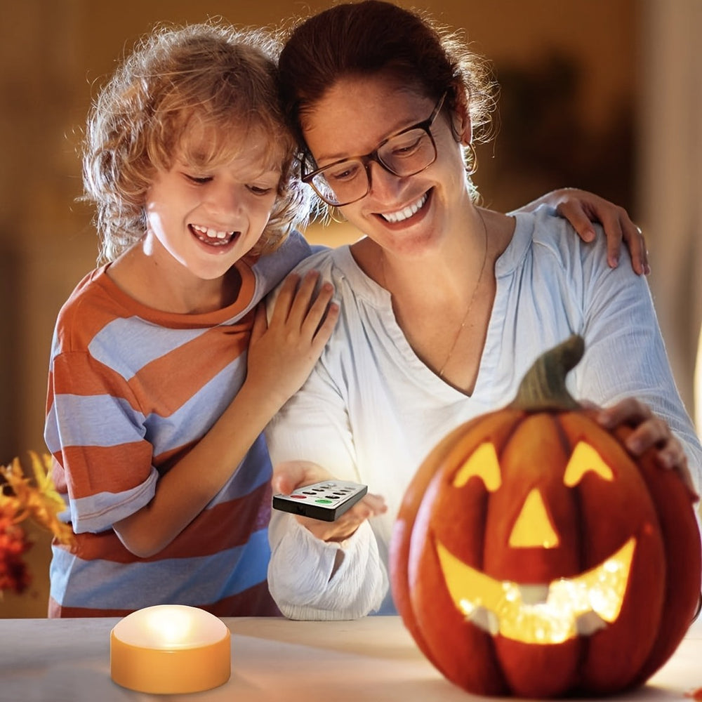 Flickerpatch - LED Pumpkin Tea Light Set