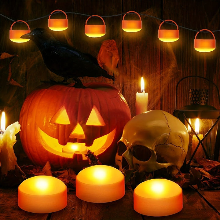 Flickerpatch - LED Pumpkin Tea Light Set