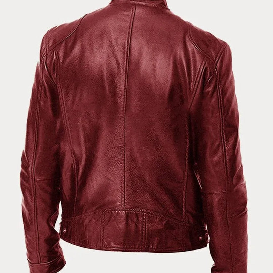 Leather-Look Biker Jacket