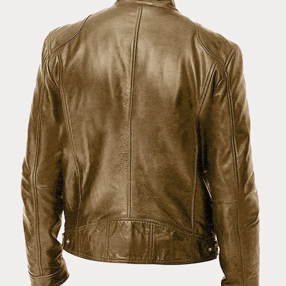 Leather-Look Biker Jacket