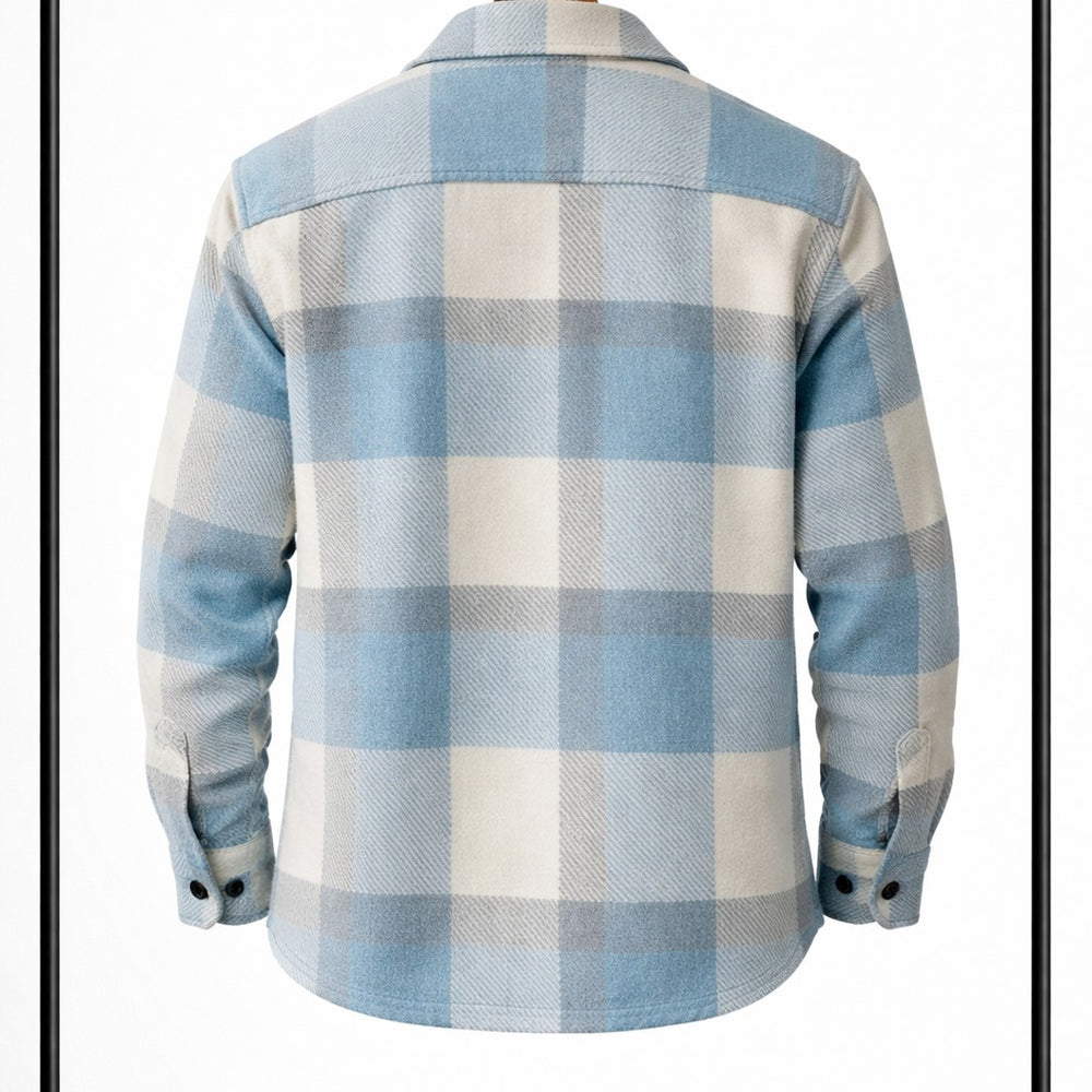Chunky Check Snap-Front Overshirt Jacket
