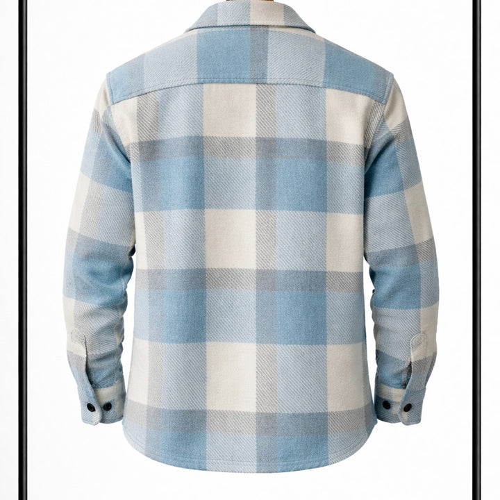 Chunky Check Snap-Front Overshirt Jacket