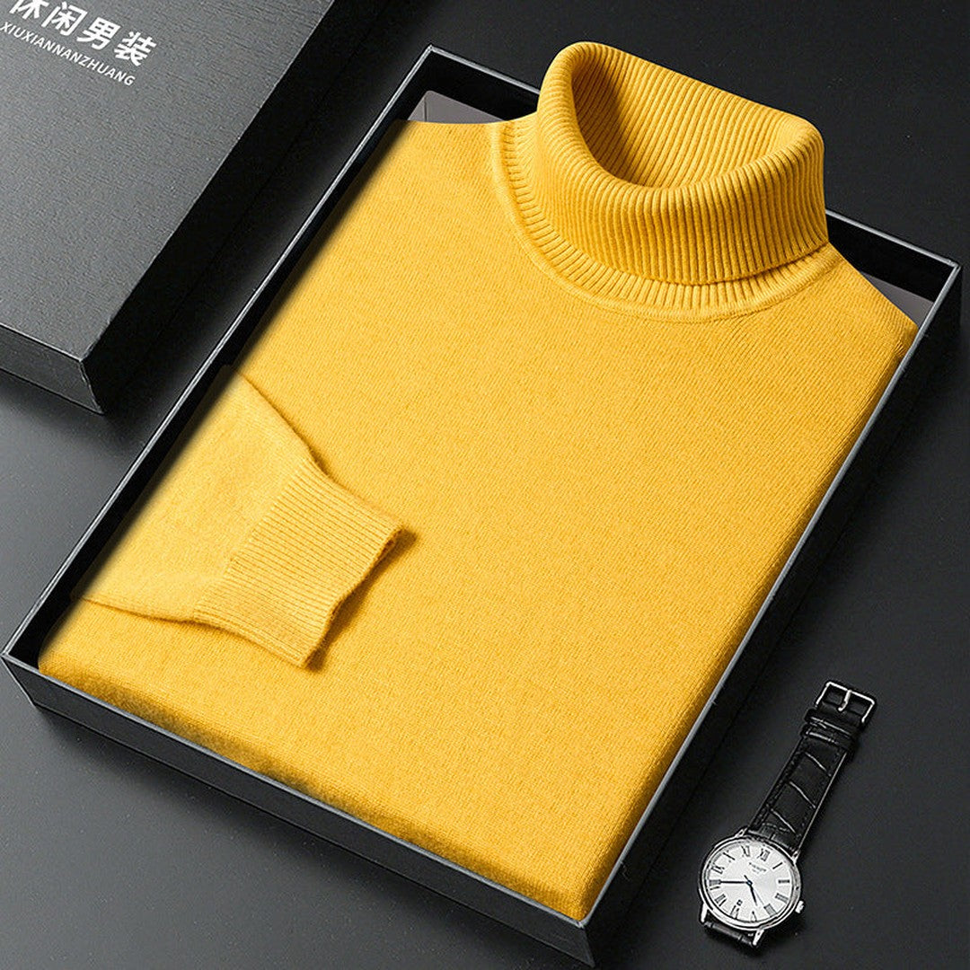 Ribbed Roll-Neck Sweater