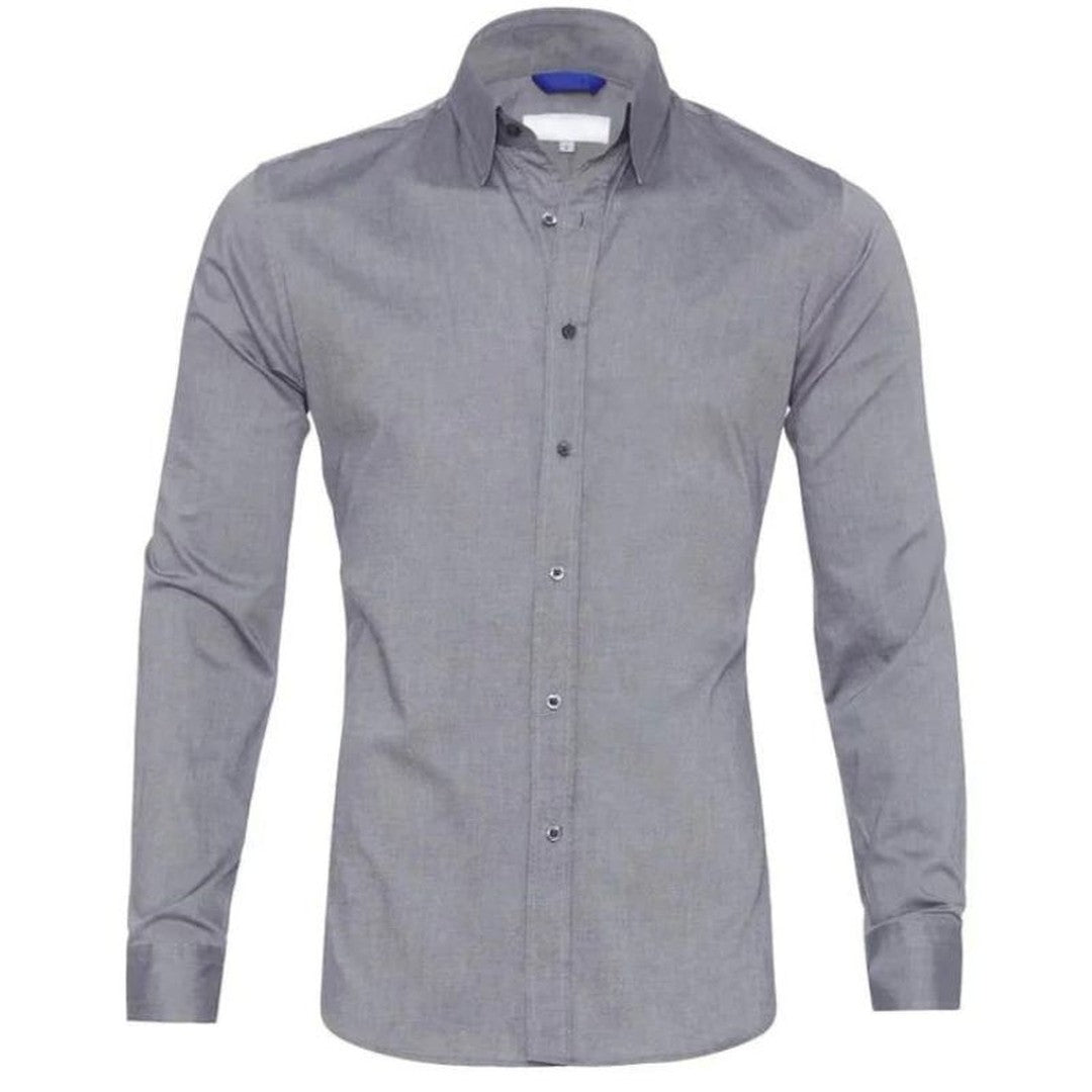 Hidden-Zip Button-Front Shirt
