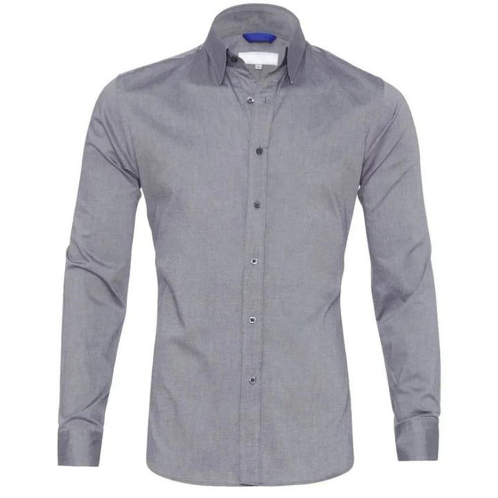 Hidden-Zip Button-Front Shirt