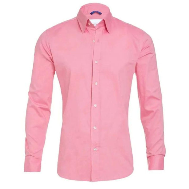 Hidden-Zip Button-Front Shirt