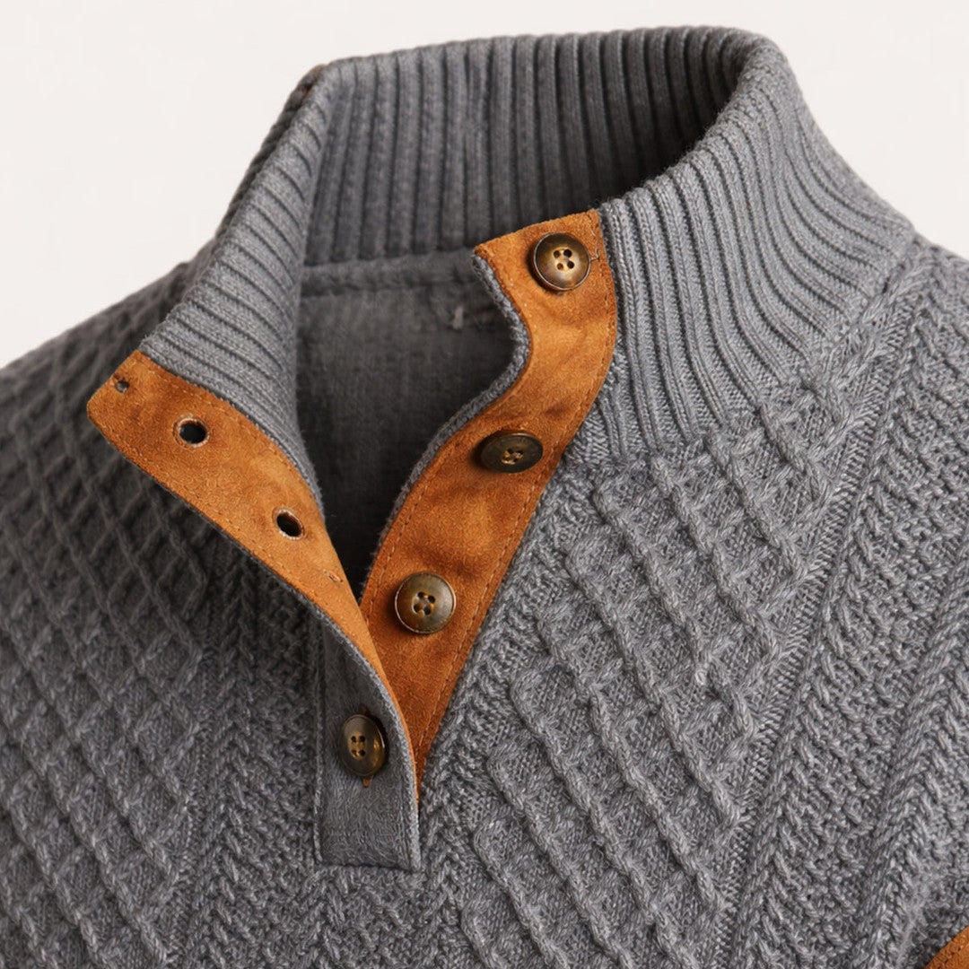 Elbow Patch Quarter-Zip Sweater