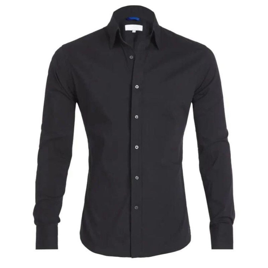 Hidden-Zip Button-Front Shirt
