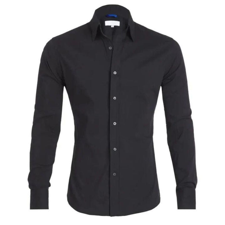 Hidden-Zip Button-Front Shirt