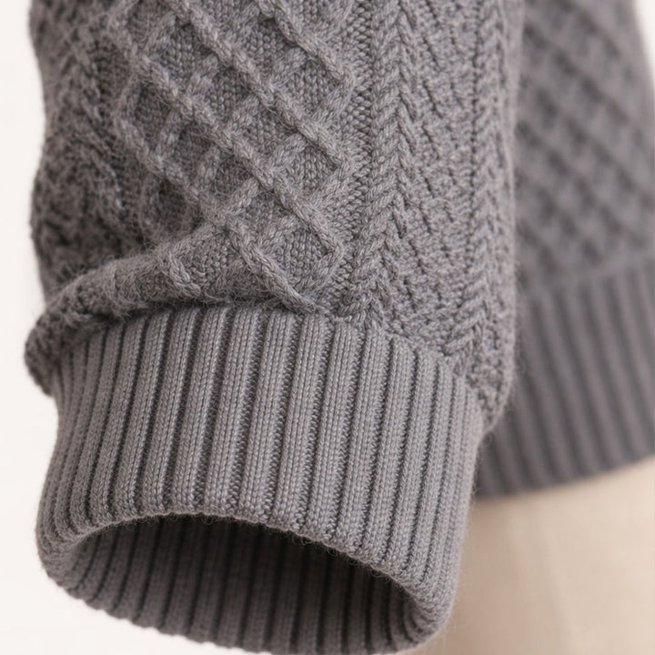 Elbow Patch Quarter-Zip Sweater