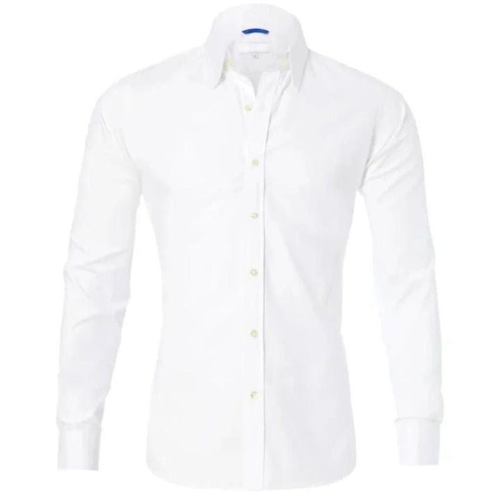 Hidden-Zip Button-Front Shirt