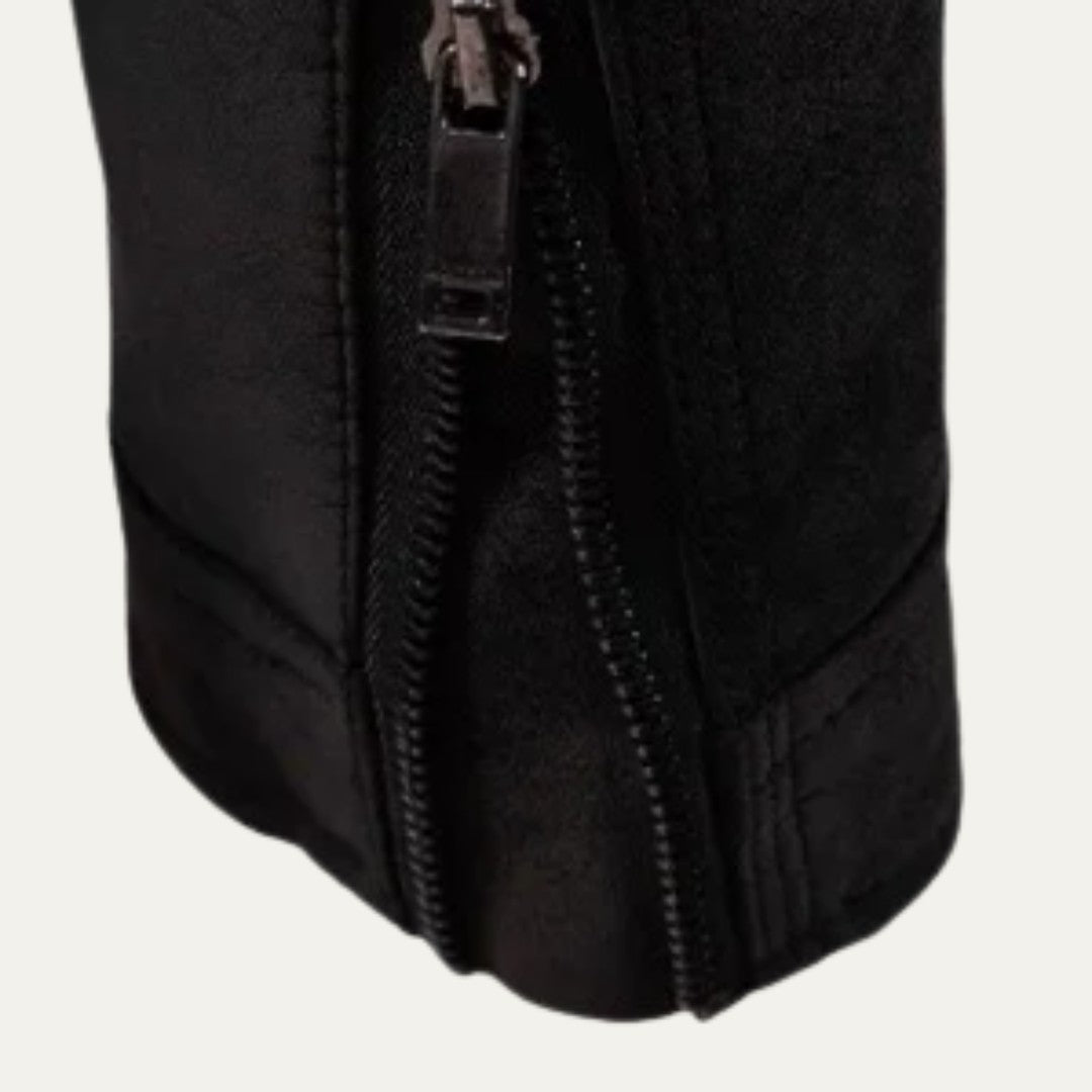 Men’s Casual Zip Up Leather Biker Jacket