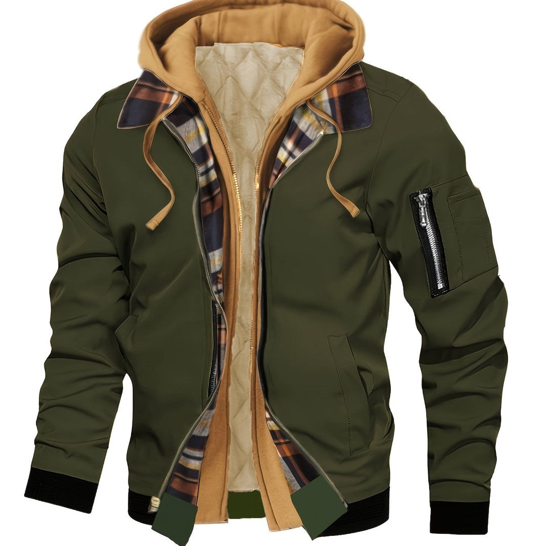 Hooded Warm-Lined Zip Jacket