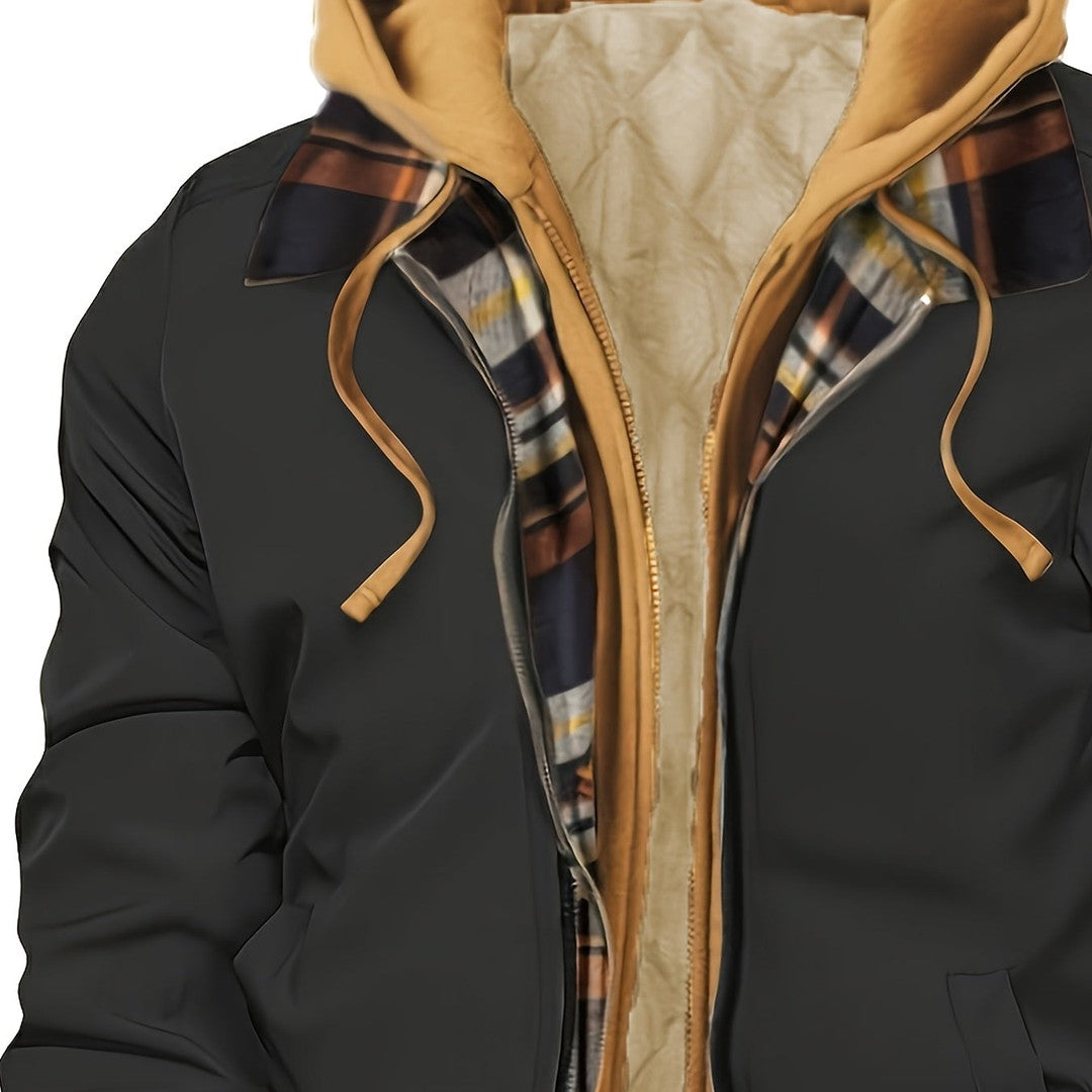 Hooded Warm-Lined Zip Jacket