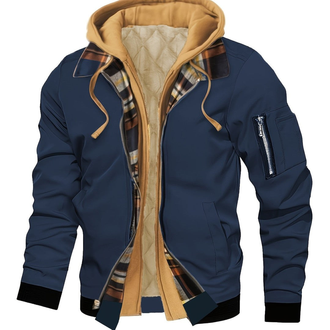 Hooded Warm-Lined Zip Jacket