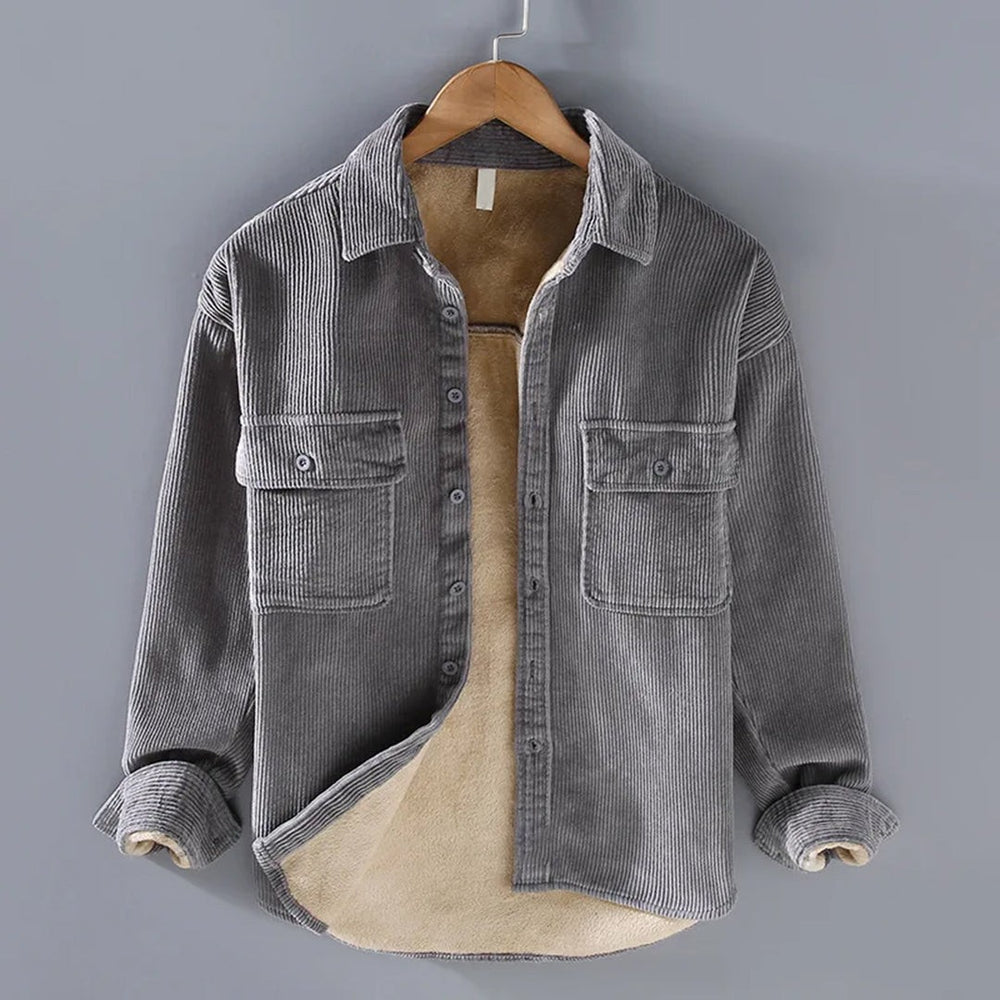 Harlan Reid - Corduroy Shirt Jacket Sherpa-Lined Chest Pockets