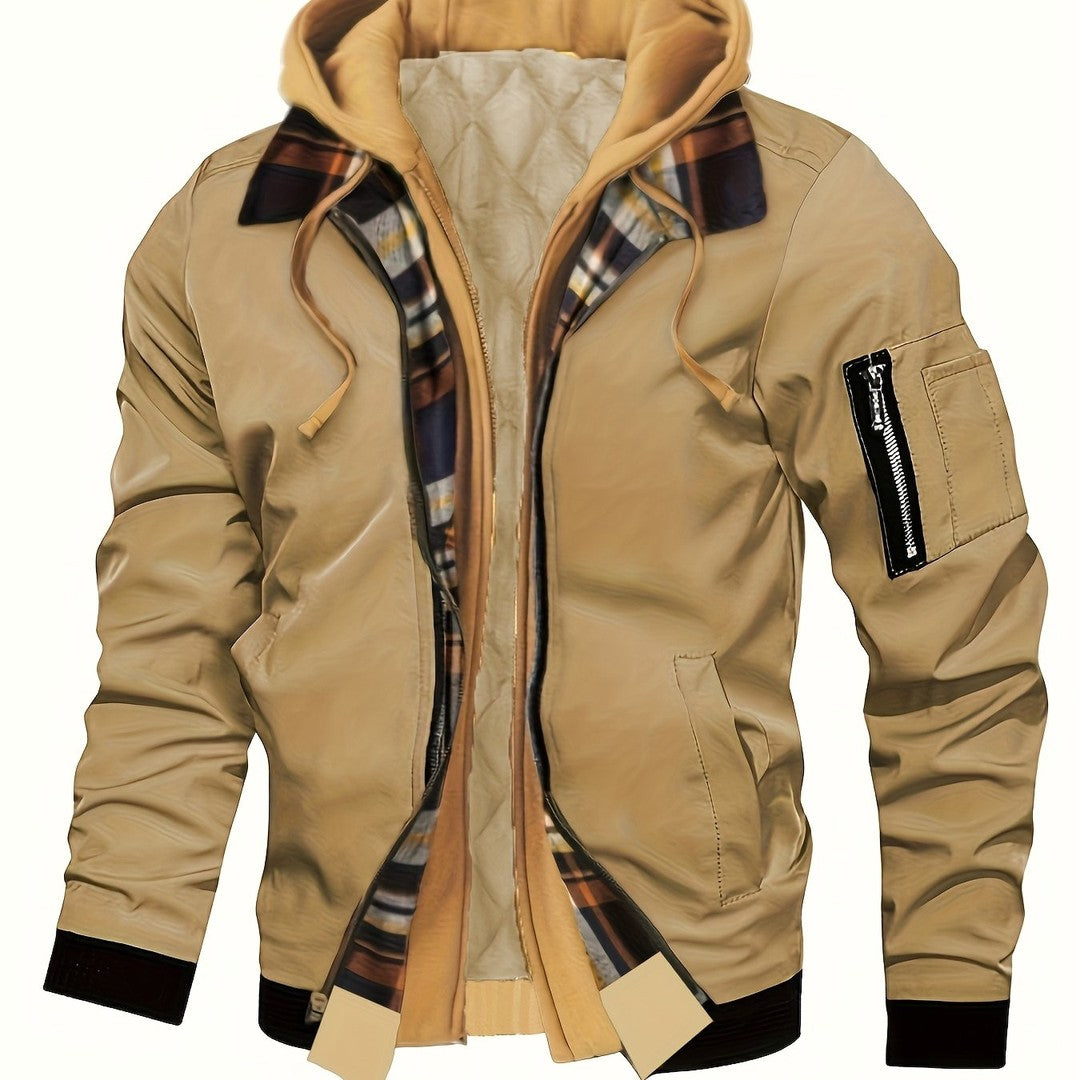 Hooded Warm-Lined Zip Jacket