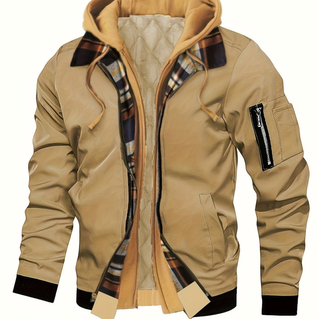 Hooded Warm-Lined Zip Jacket