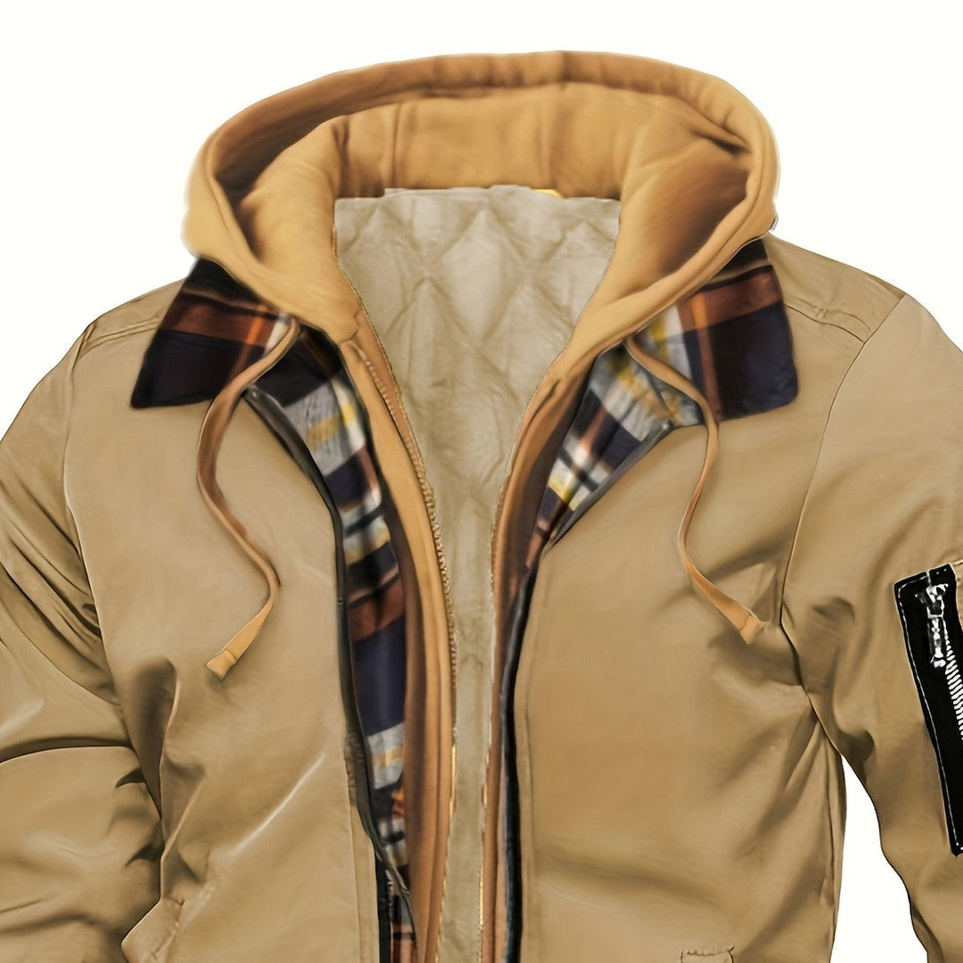 Hooded Warm-Lined Zip Jacket