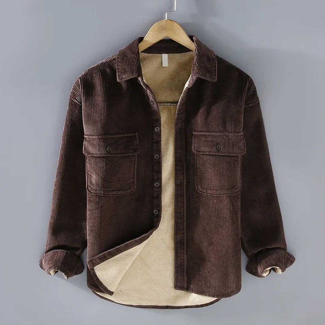 Harlan Reid - Corduroy Shirt Jacket Sherpa-Lined Chest Pockets