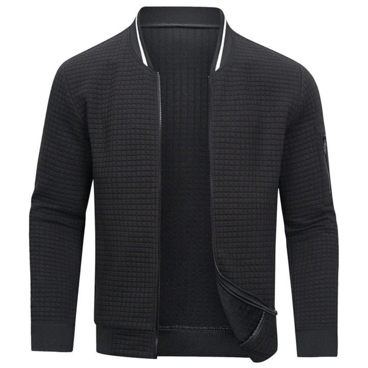 Men's Checked Bomber Jacket with Zip Front - photo 3