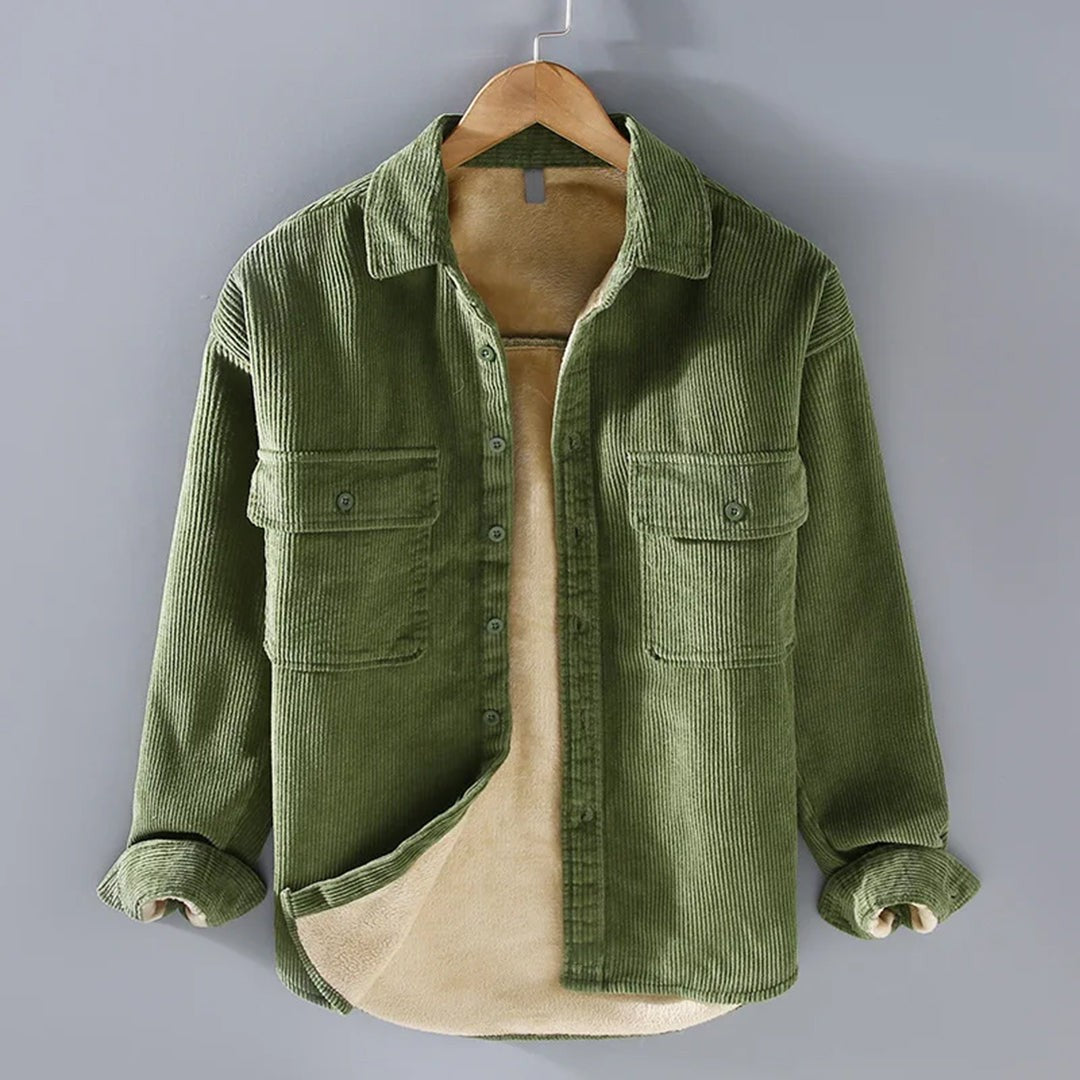 Harlan Reid - Corduroy Shirt Jacket Sherpa-Lined Chest Pockets