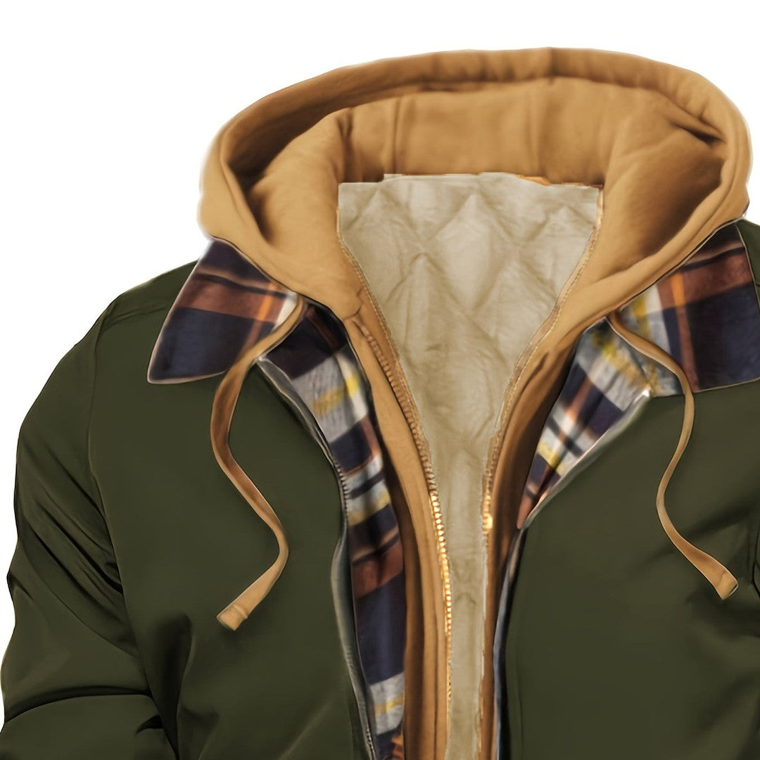Hooded Warm-Lined Zip Jacket