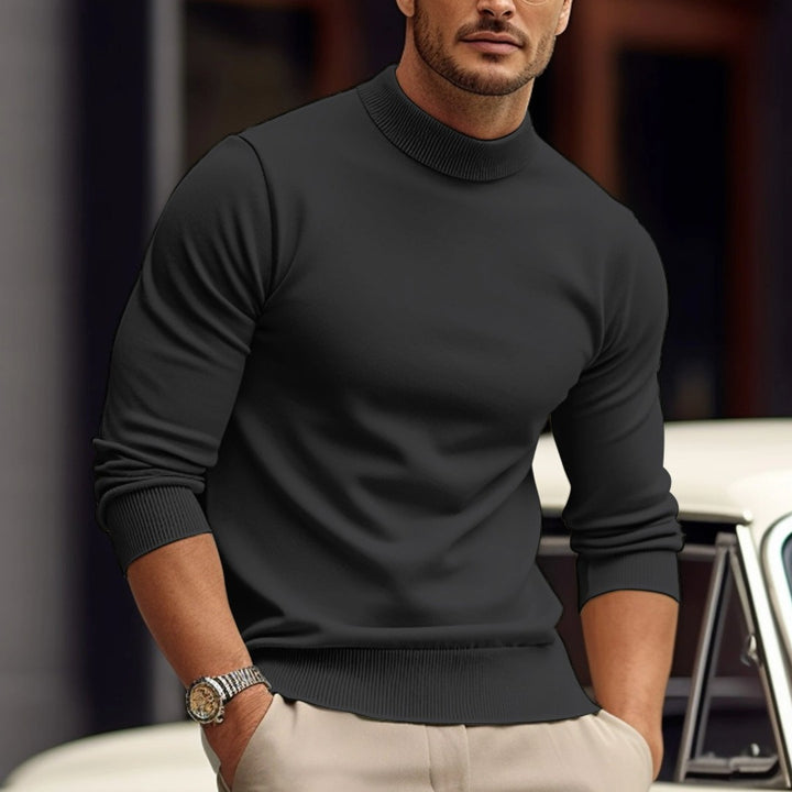 Crew Neck Pullover Sweater - Dark Grey