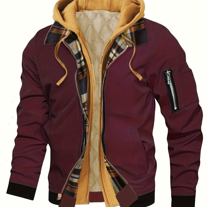 Hooded Warm-Lined Zip Jacket
