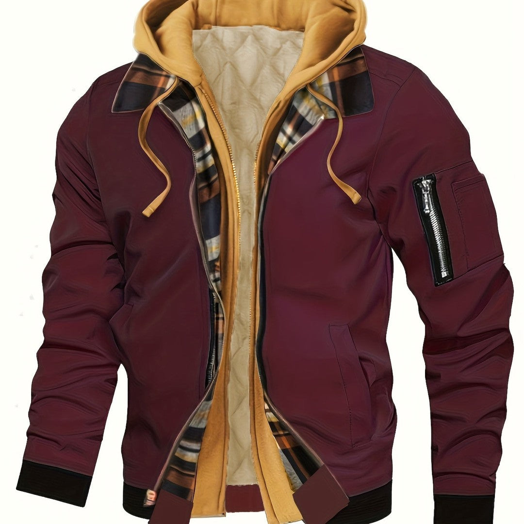 Hooded Warm-Lined Zip Jacket