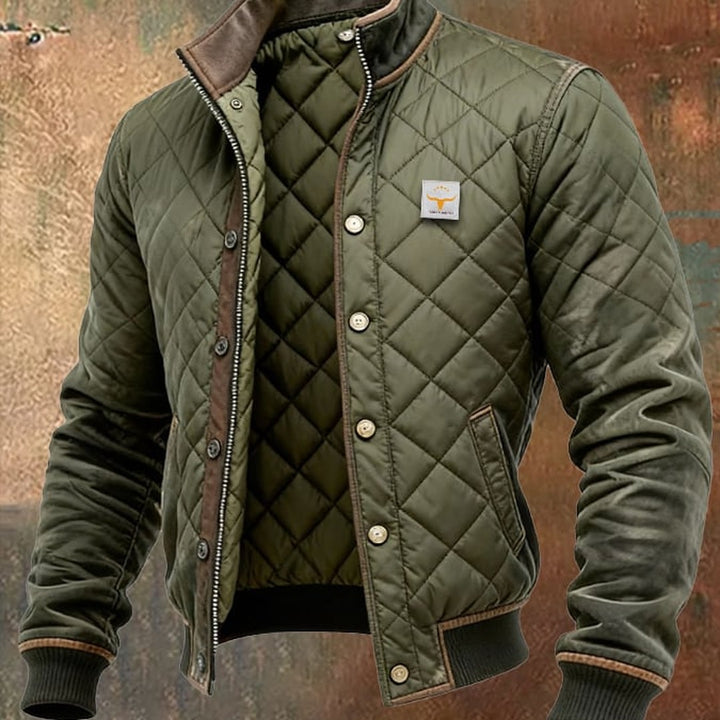 Men's Quilted Classic Button-Front Winter Jacket - photo 1