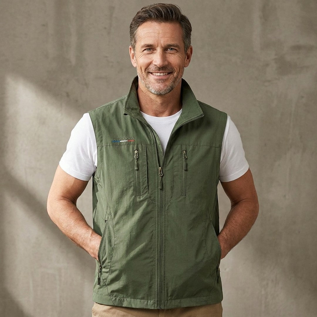 MULTI POCKET UTILITY VEST FOR MEN