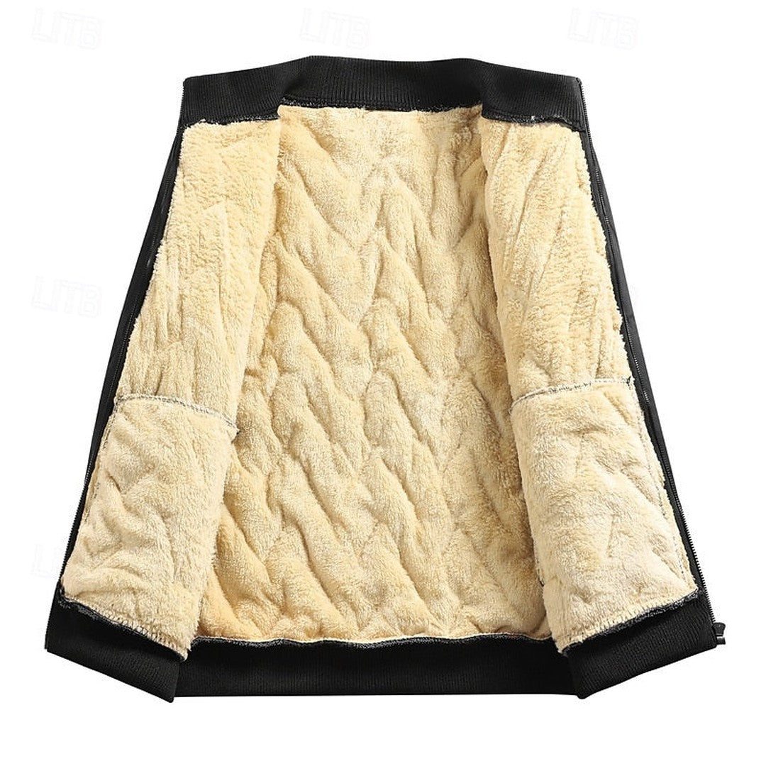 Textured Quilted Bomber Jacket