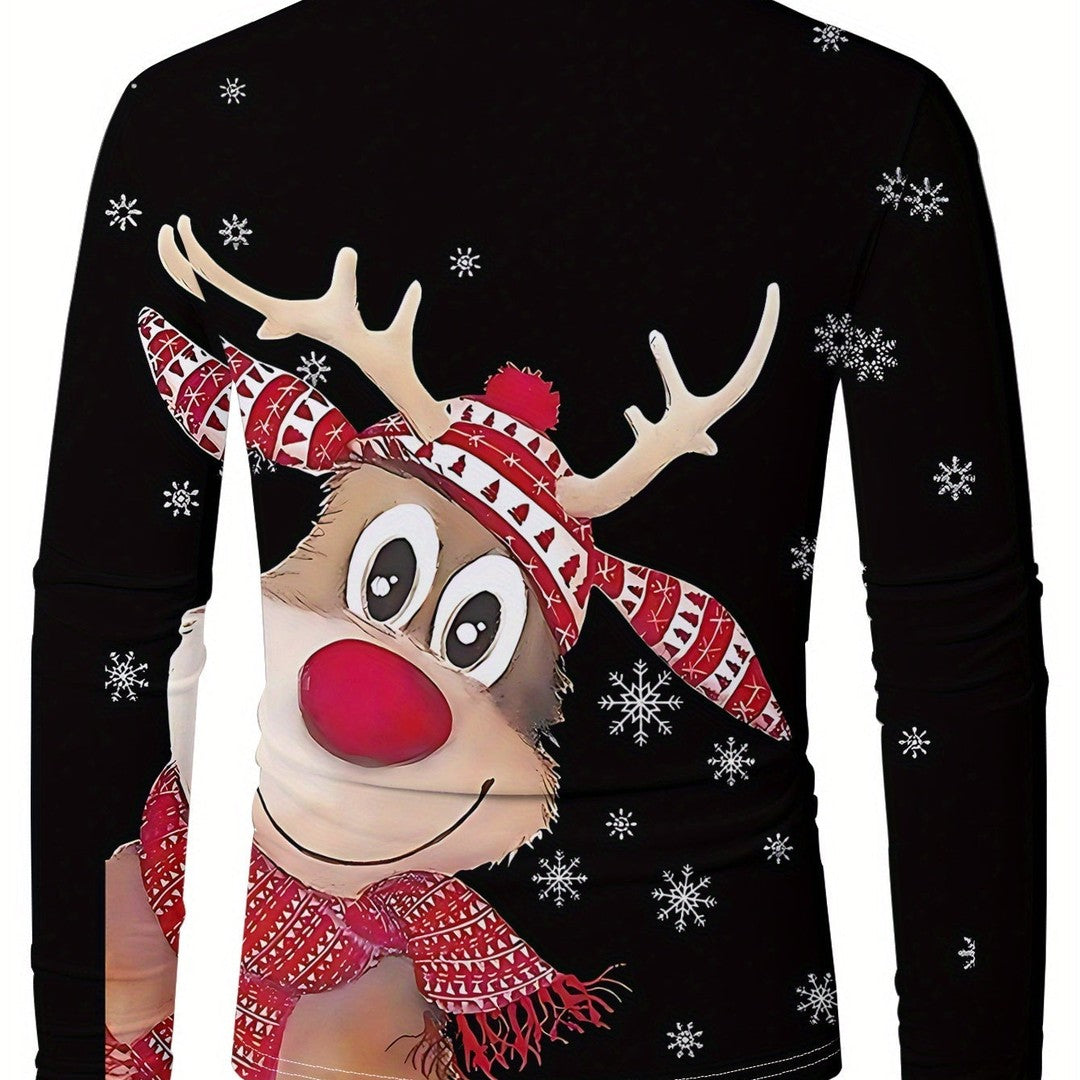 Long Sleeve Holiday Print Shirt