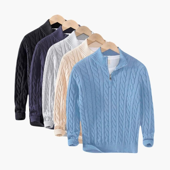 TAEBAEK Zipped Cable Sweater - 5-Pack