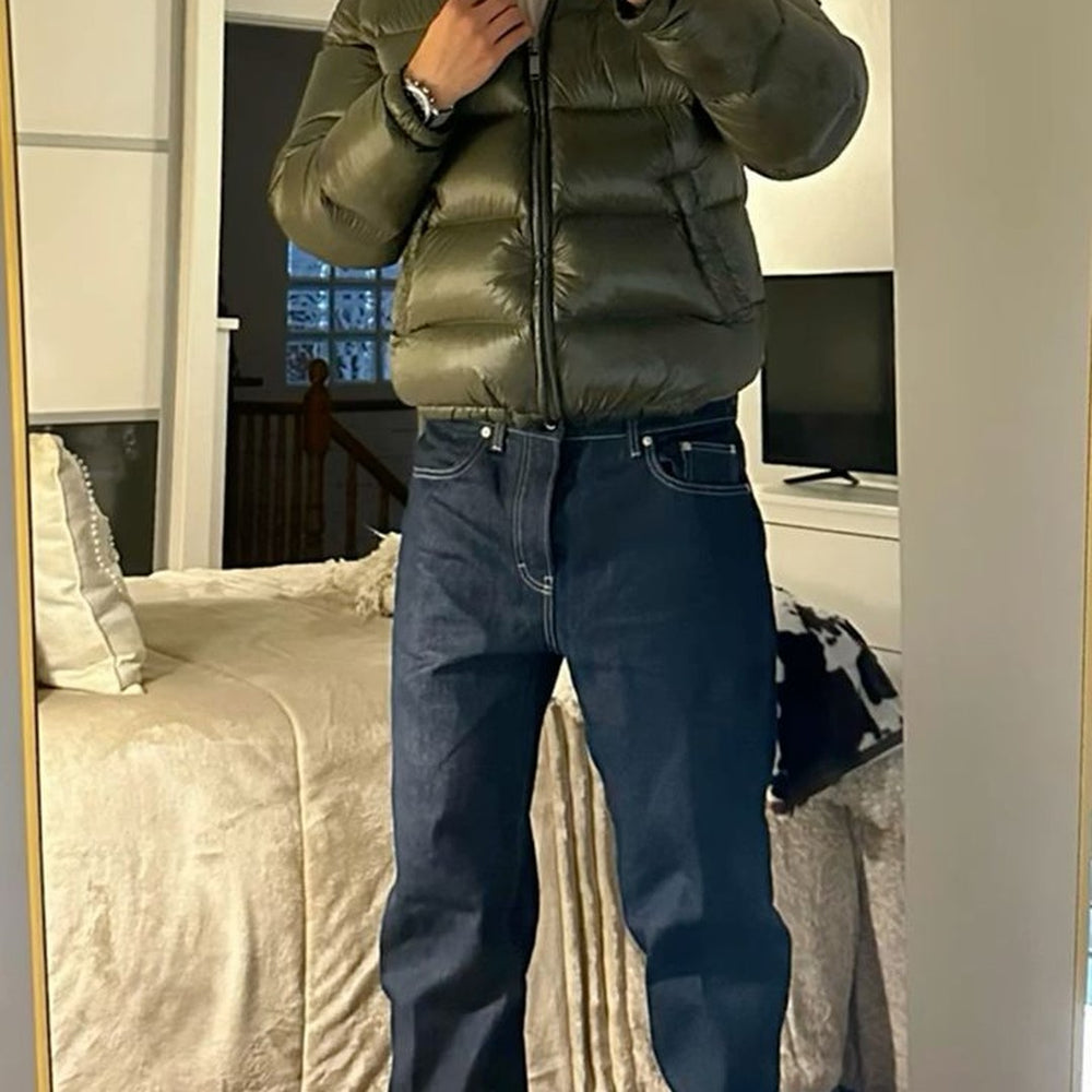 Sherpa-Lined Quilted Hooded Puffer Jacket