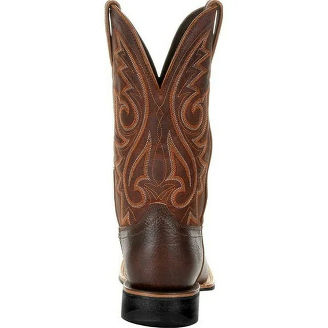 Leather-Look Western Ankle Boots