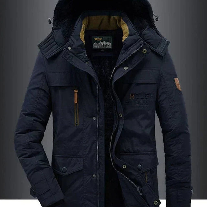 Miles - Men's Sherpa Lined Winter Coat with Hood