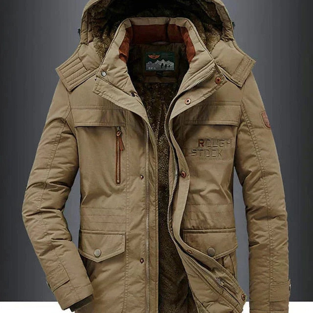 Miles - Men's Sherpa Lined Winter Coat with Hood